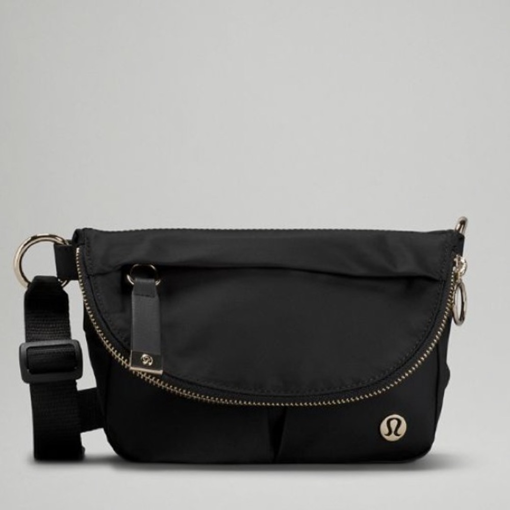 lululemon athletica Black Crossbody with Gold Accents